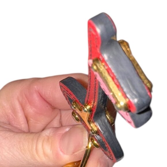 PRADA Saffiano Leather Lip Key Chain - Picture 6 of 7